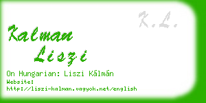 kalman liszi business card