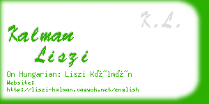 kalman liszi business card